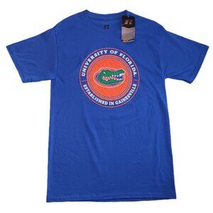 Russell Athletic Florida Gators Mens Small T Shirt Blue Short Sleeve NCAA Logo